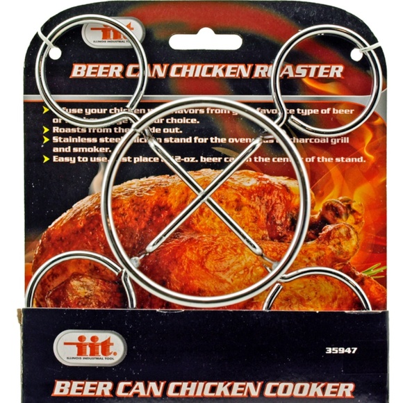 Kitchen Beer Can Chicken Grill Rack With Gourmet Beer Can Seasoning